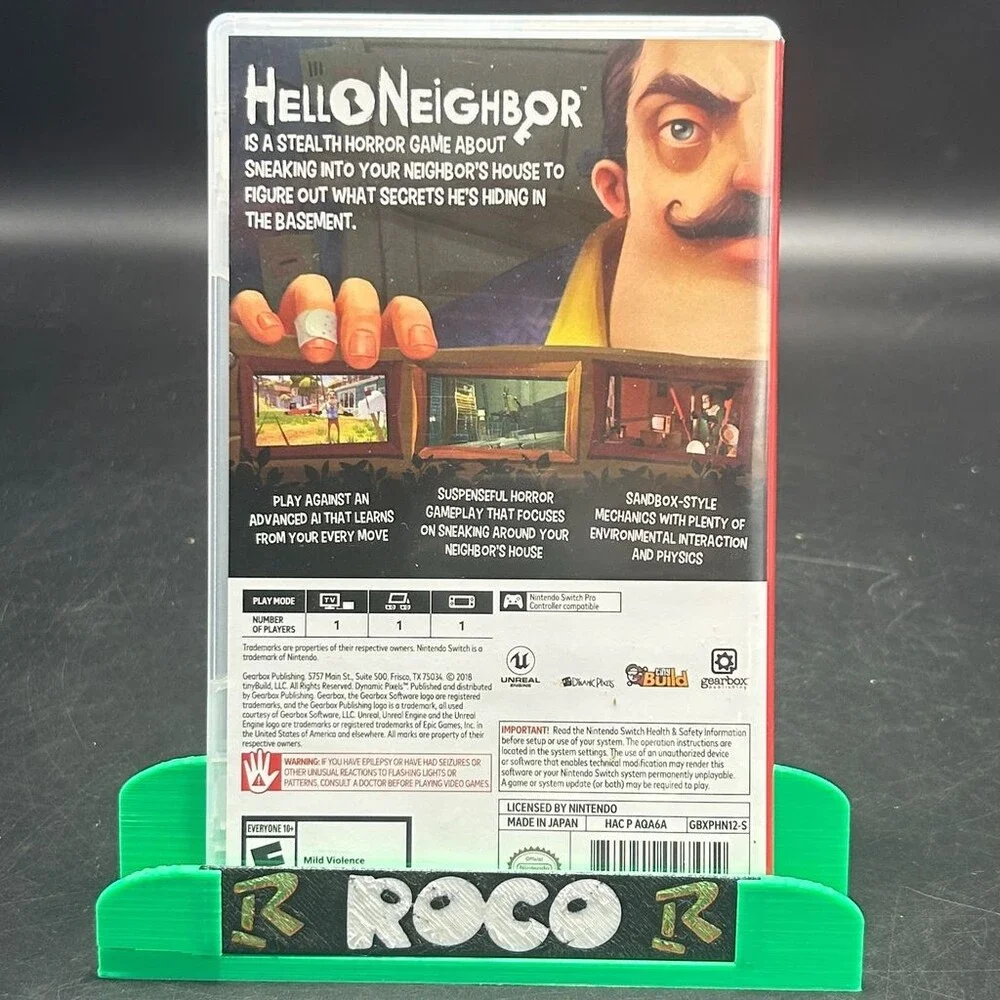 Hello Neighbor NSW Gearbox Stealth Horror (Nintendo Switch, 2018) No Manual
